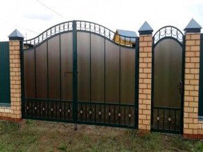 Кованые заборы с поликарбонатом 12 метров фото в Павлово